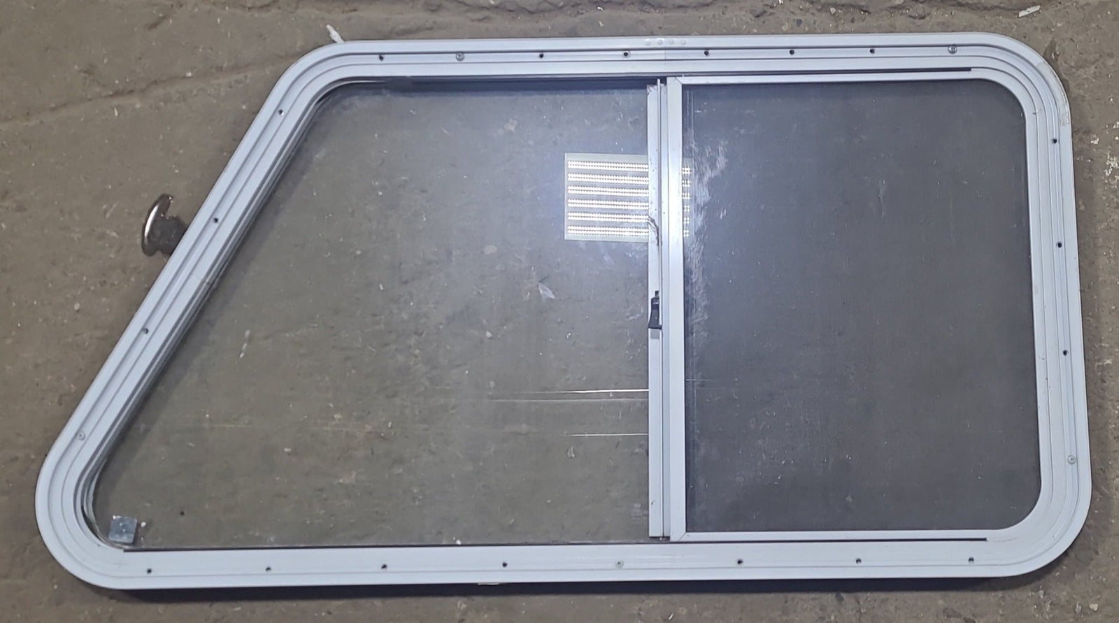 Used Slanted White Radius Opening Window : 41 1/2