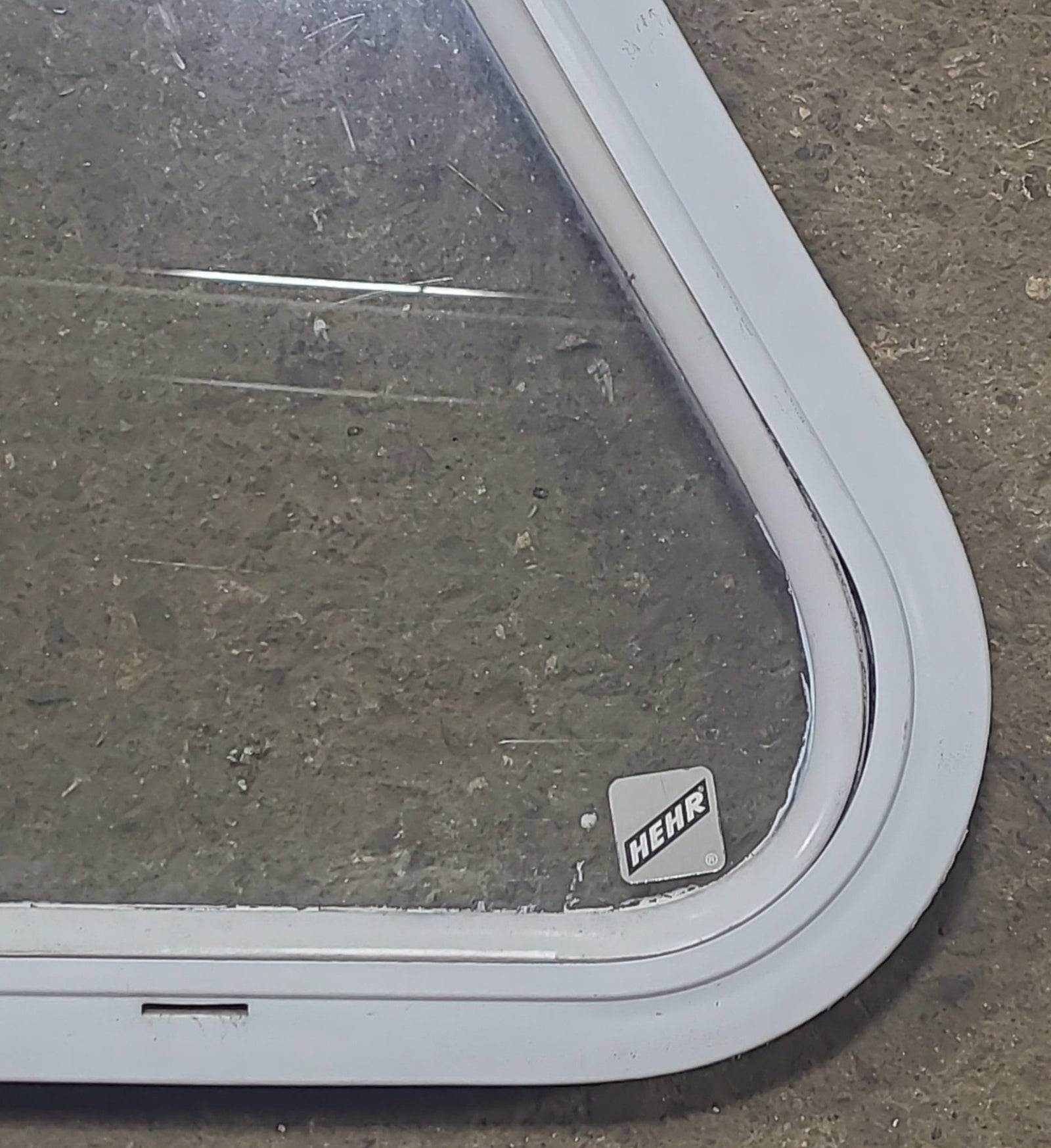 Used Slanted White Radius Opening Window : 41 1/2