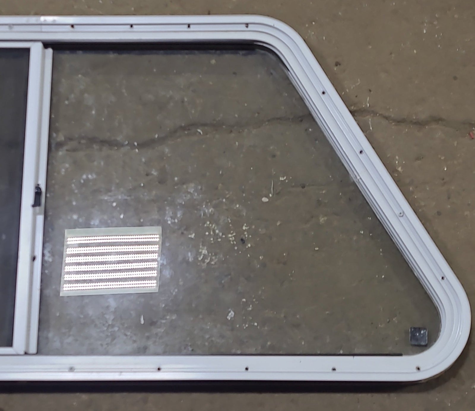 Used Slanted White Radius Opening Window : 41 1/2