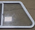 Used Slanted White Radius Opening Window : 41 1/2" W X 21 1/2" H X 1 1/4" D - Young Farts RV Parts
