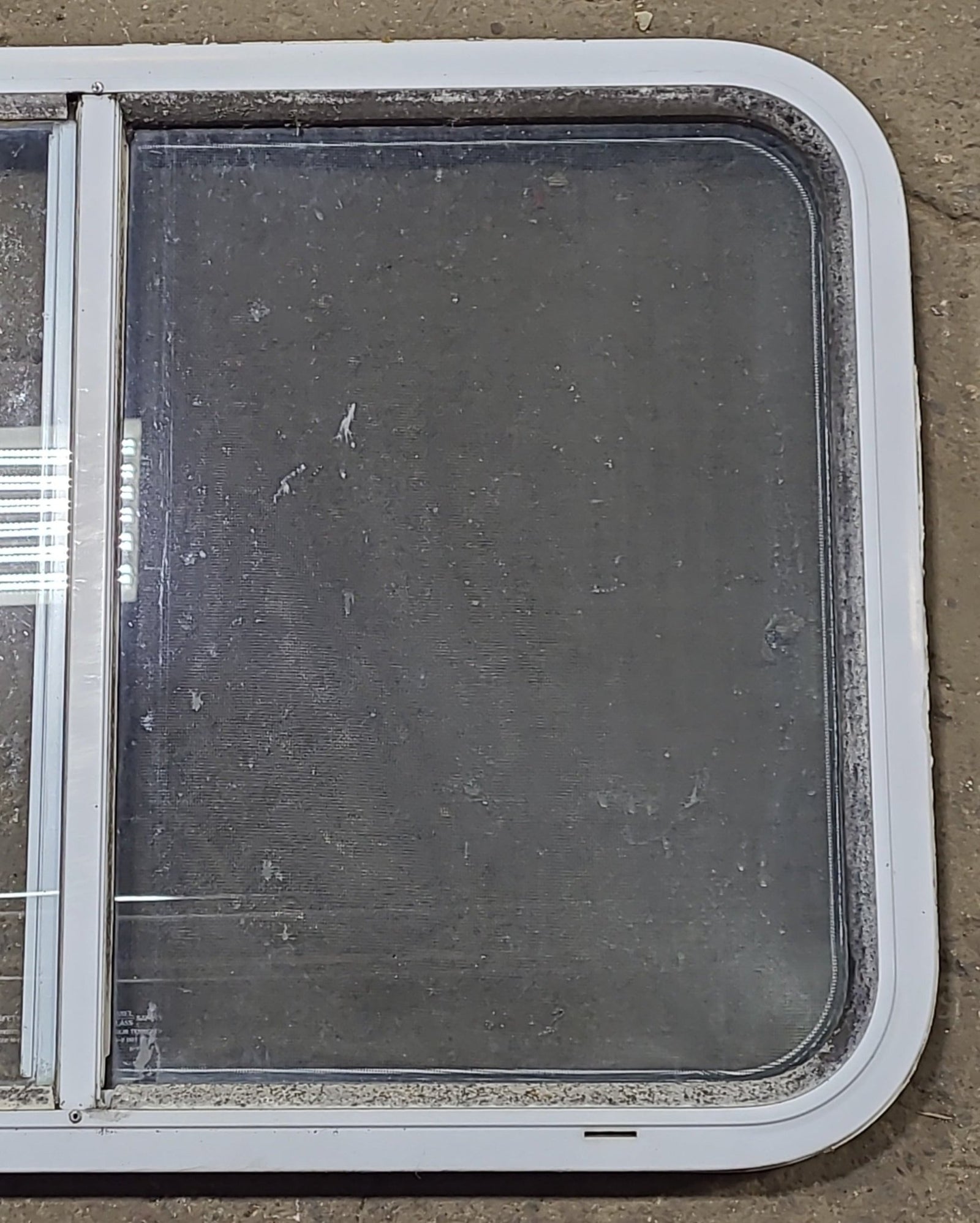 Used Slanted White Radius Opening Window : 41 1/2