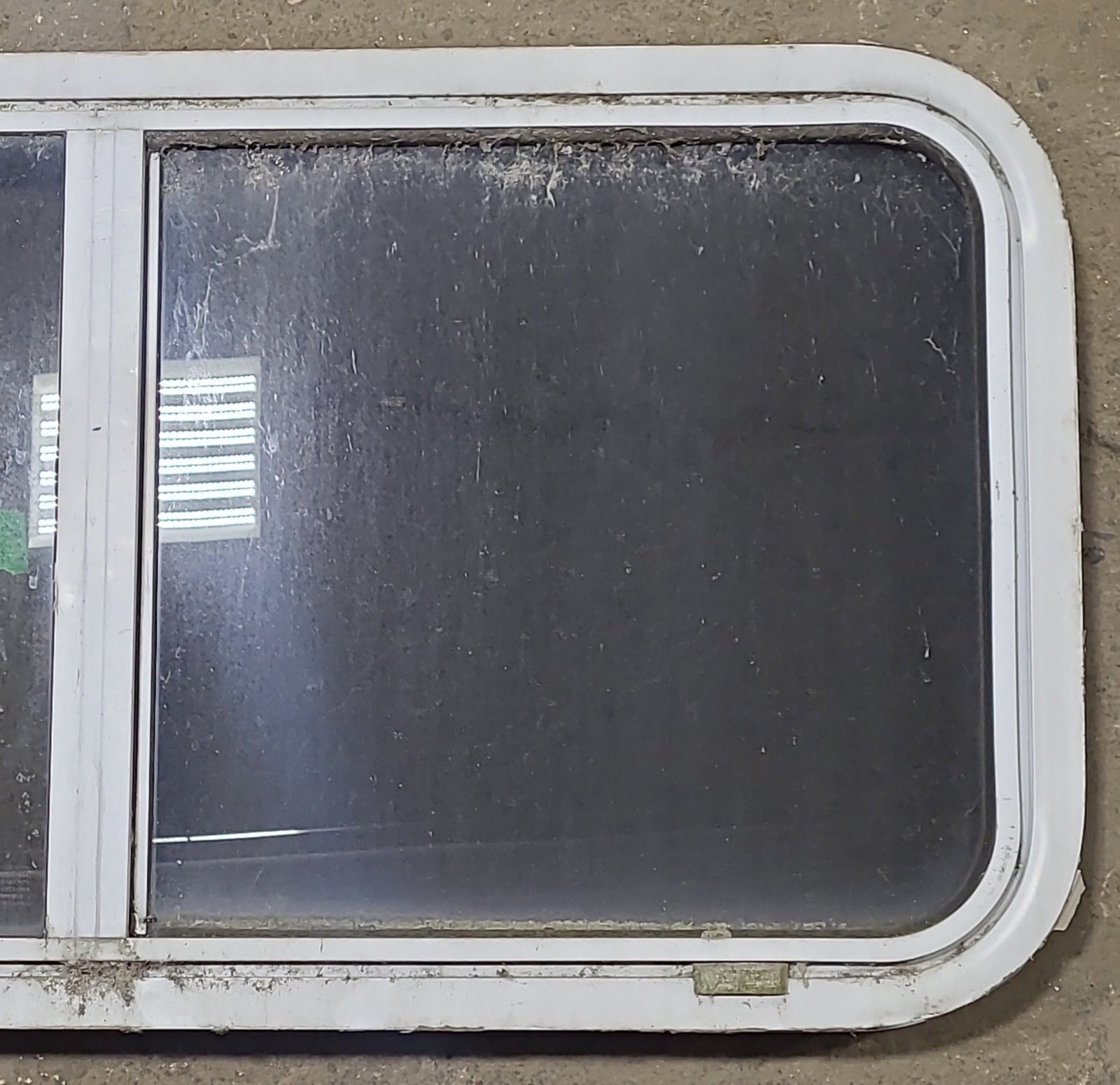 Used Slanted White Radius Opening Window : 41 3/4