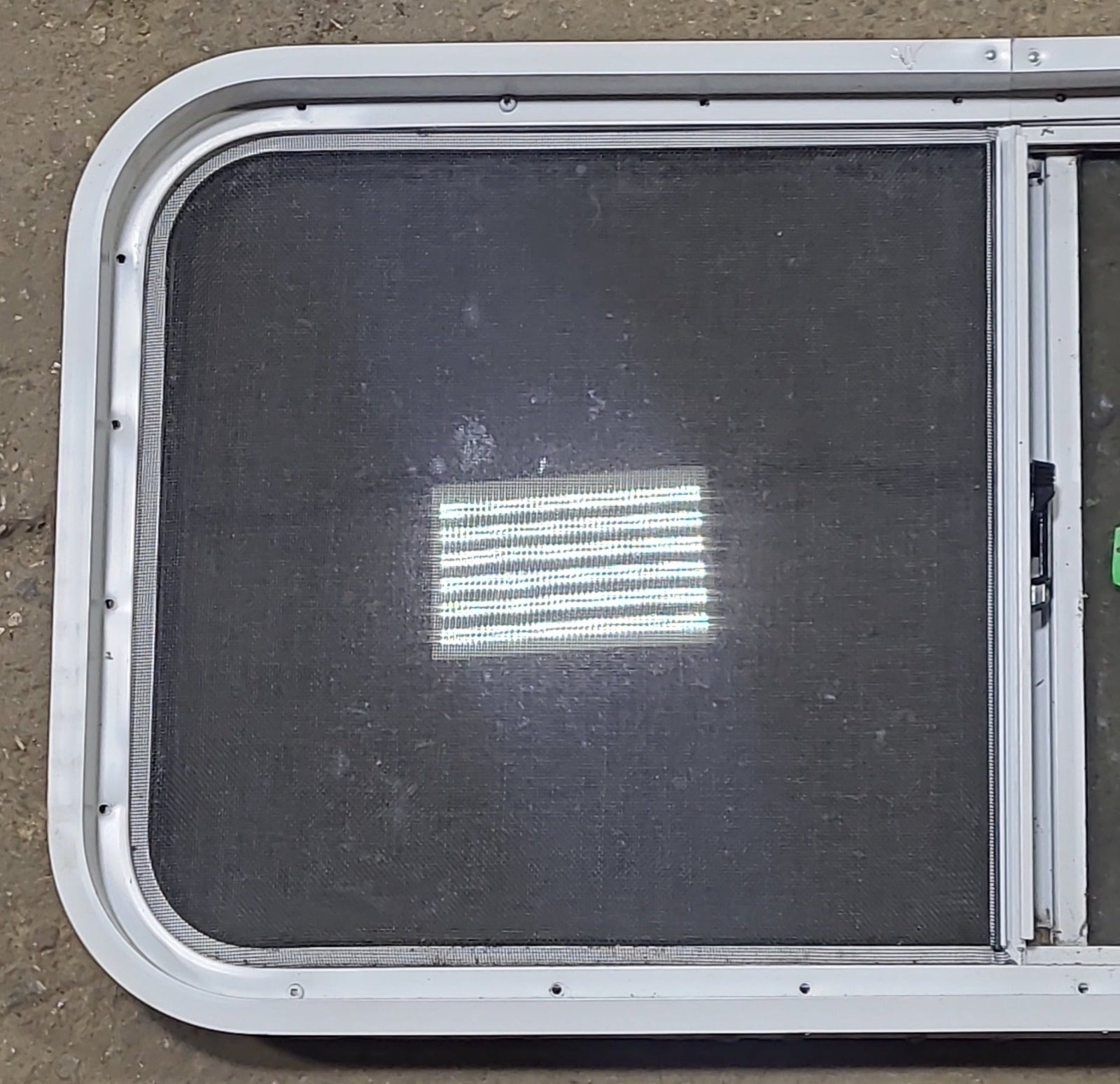 Used Slanted White Radius Opening Window : 41 3/4