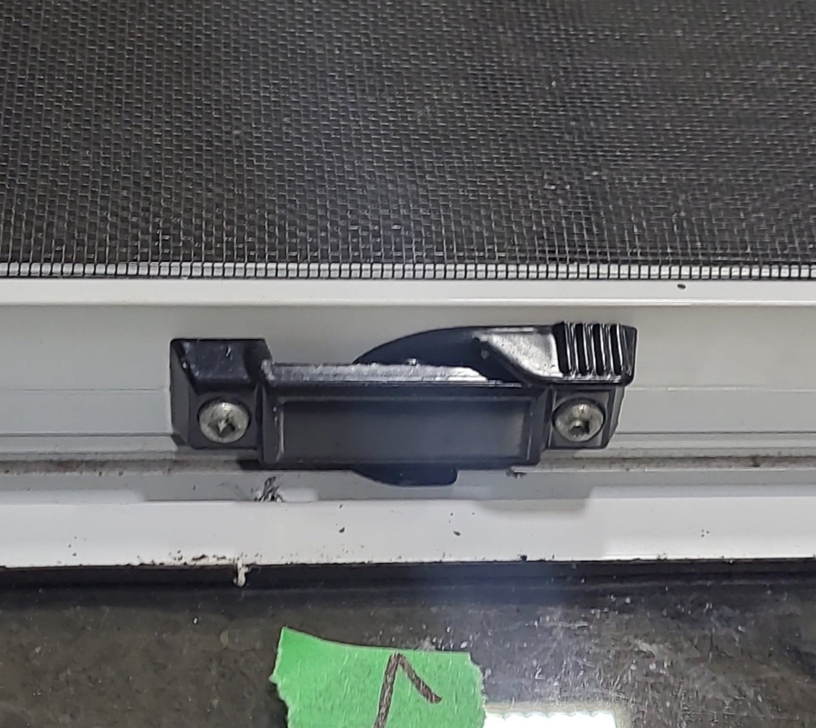 Used Slanted White Radius Opening Window : 41 3/4