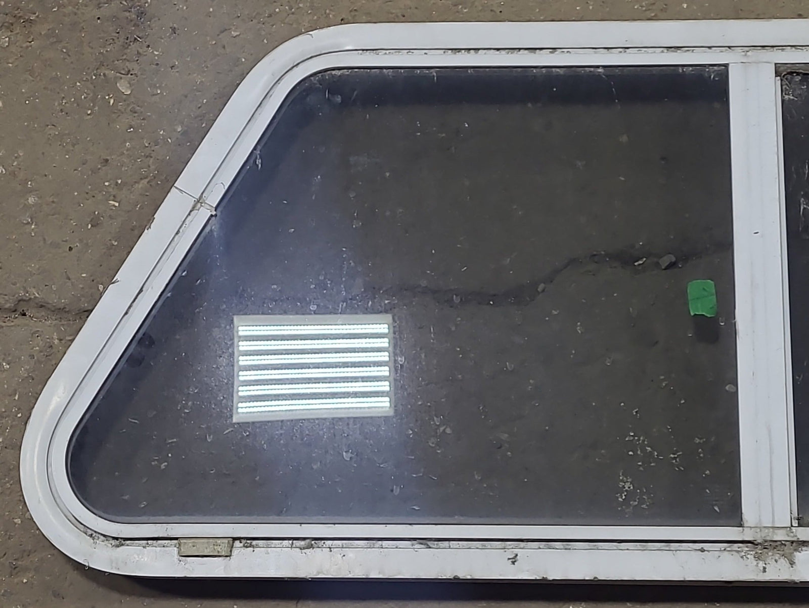 Used Slanted White Radius Opening Window : 41 3/4