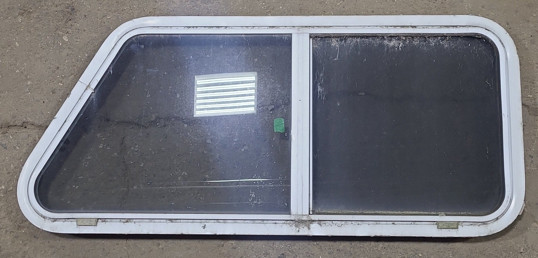 Buy Used Slanted White Radius Opening Window : 41 3/4