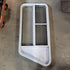 Used Slanted White Radius Opening Window : 47 X 22 X 2" D - Young Farts RV Parts
