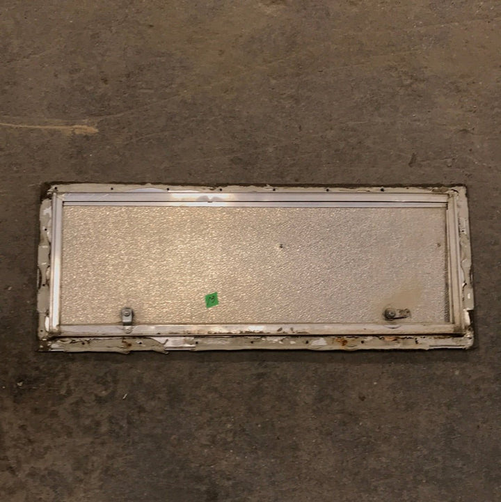 Used Square Corner cargo door 29 1/2" W x 10 1/2" H x 1"D - Young Farts RV Parts