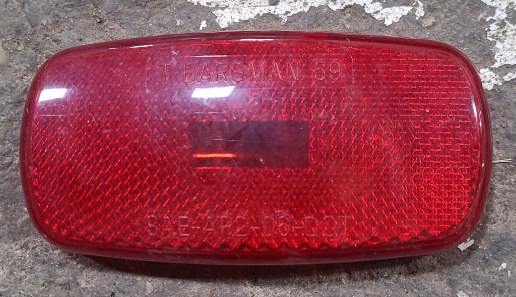 Used T. Bargman 59 | SAE-AP2-06-DOT Replacement Lens for Marker Light | Red - Young Farts RV Parts