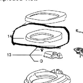 Used Thetford AM IV Toilet Seat Replacement | No Cover* 36788 - Young Farts RV Parts