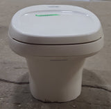 Used Complete Thetford 20919 Aqua-Magic IV Toilet - Hand Flush, Low Profile, Parchment