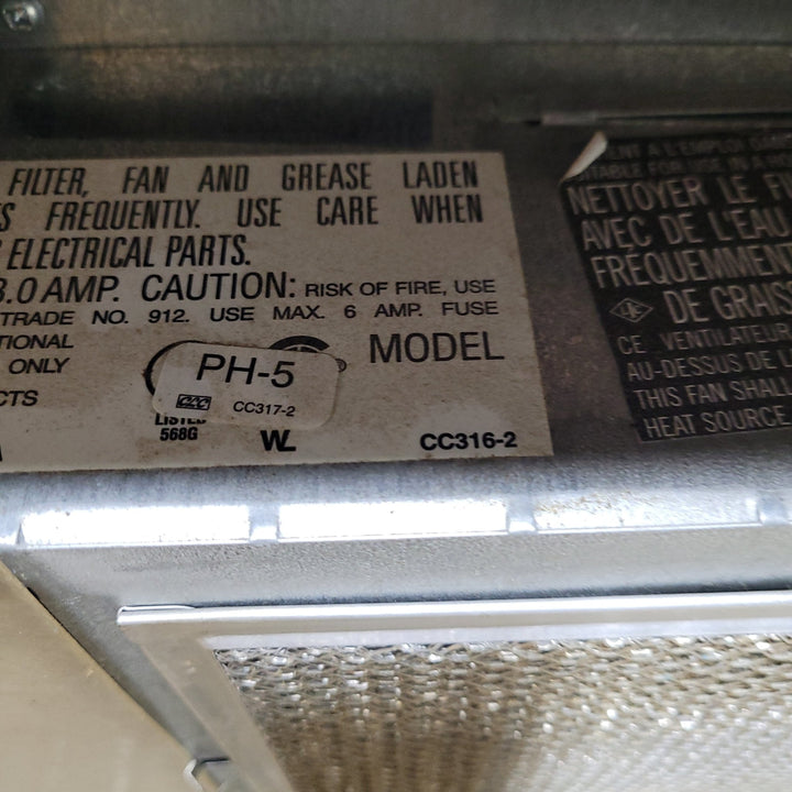 Used Ventline RV Range Hood Fan CC316-2 - Young Farts RV Parts