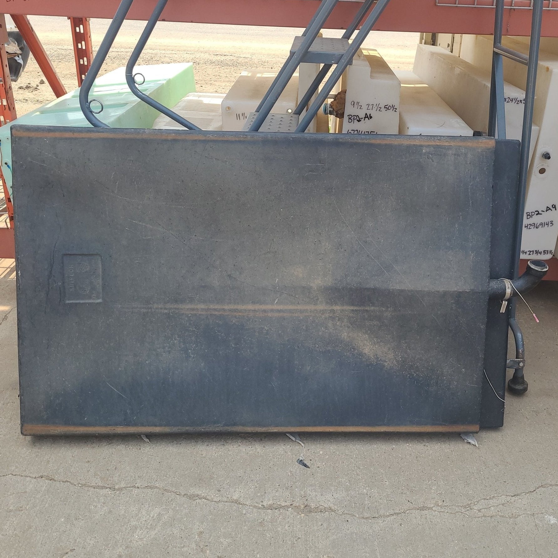Used Waste/ Grey Water Tank 54 3/4" X 33 1/2" X 5 1/2" - Young Farts RV Parts