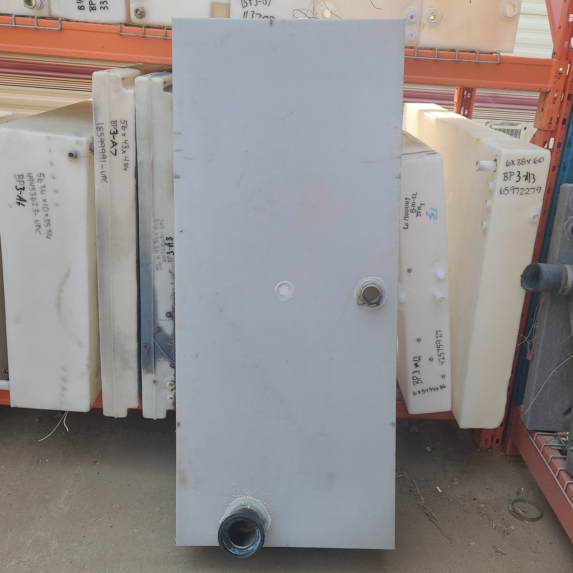 Used Waste/ Grey Water Tank 57 1/8" X 24 1/4" X 10" - Young Farts RV Parts