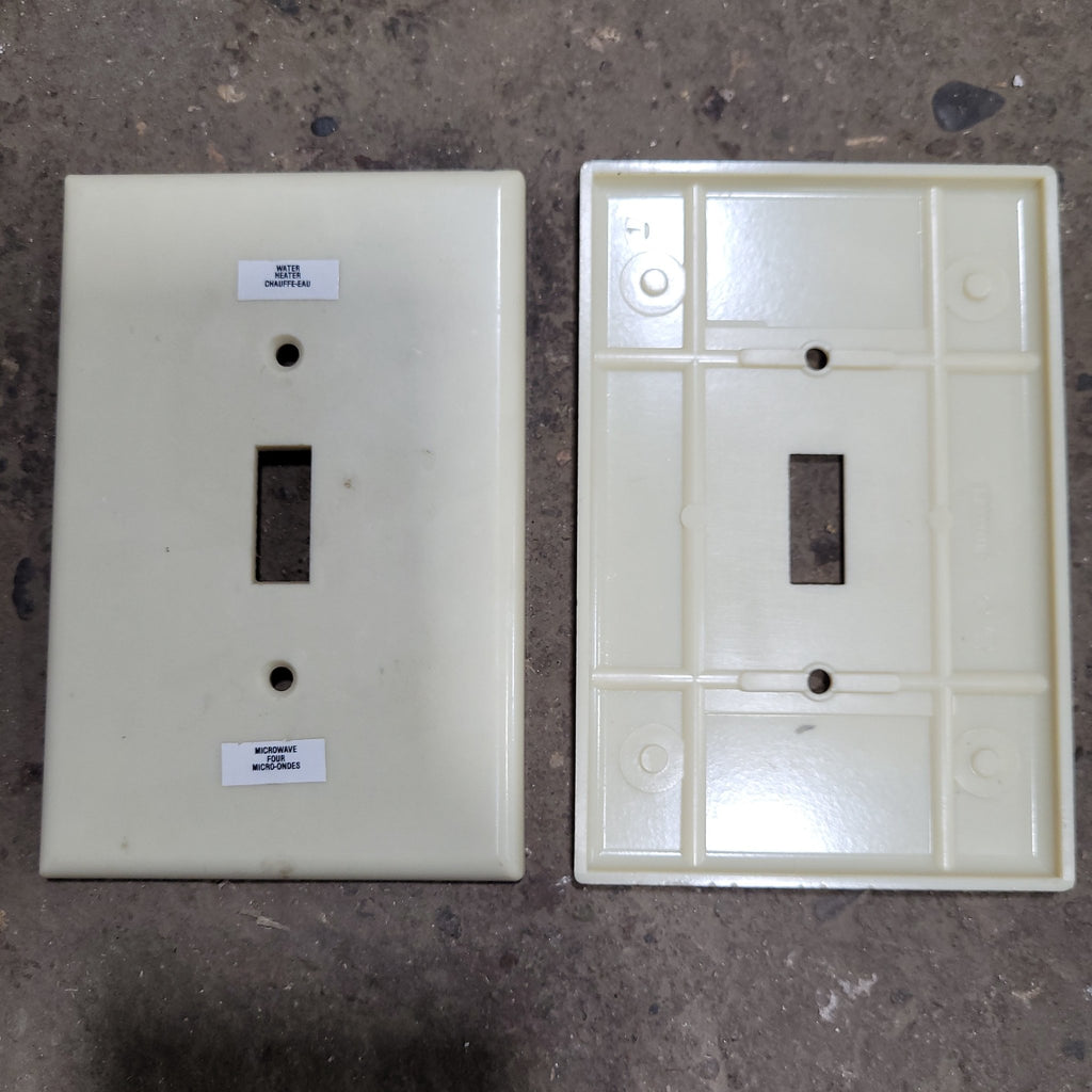 Used Water Heater/ Microwave Switch Wall Faceplate - Young Farts RV Parts