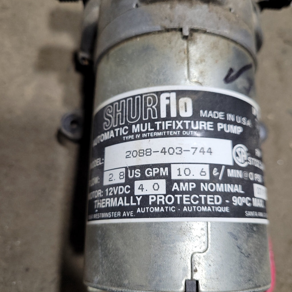 Used Water Pump SHUR-FLO 2088-403-744 - Young Farts RV Parts