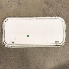 Load image into Gallery viewer, Used White Corner radius cargo door 29 3/4&quot; W x 13 3/4&quot; H x 1&quot;D - Young Farts RV Parts