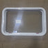 Used White Radius Emergency Opening Window : 30 1/4" W x 19" H x 1 7/8" D - Young Farts RV Parts