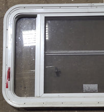 Load image into Gallery viewer, Used White Radius Emergency Opening Window : 35 1/2&quot; W x 21 1/4&quot; H x 1 3/4&quot; D - Young Farts RV Parts