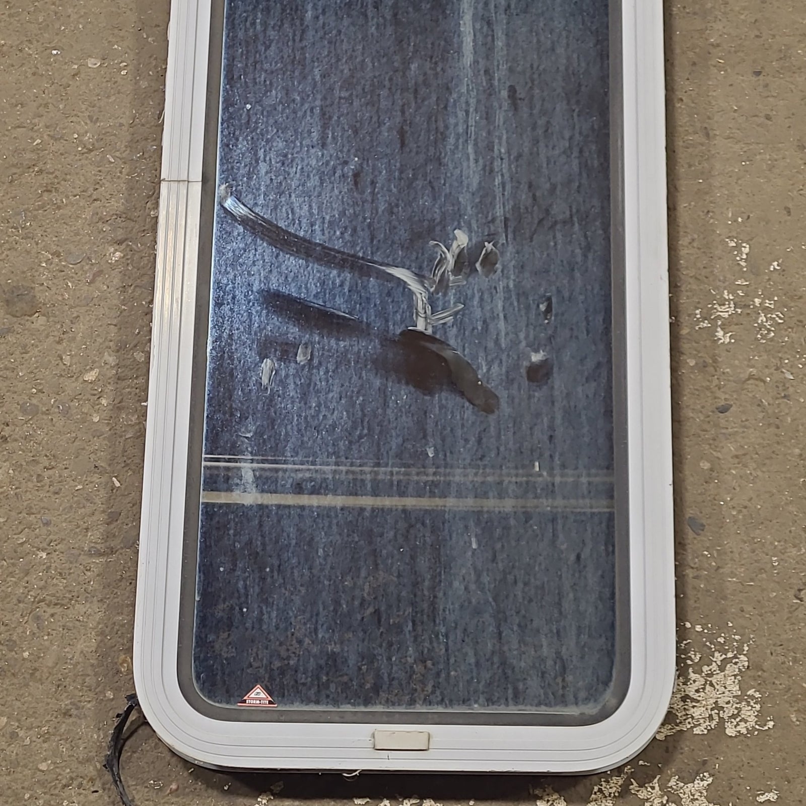 Used White Radius Non Opening Window : 17 1/2