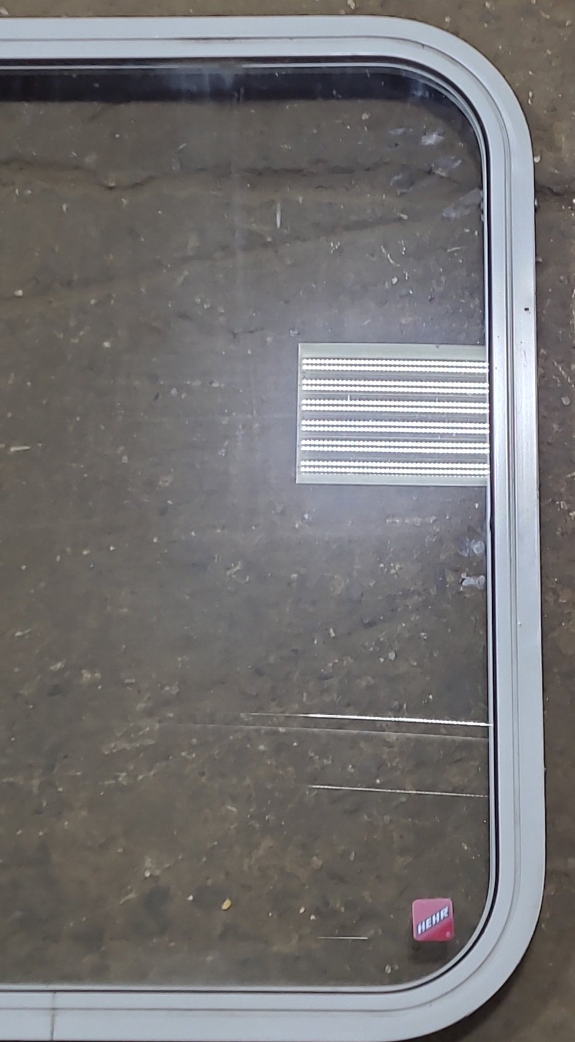 Used White Radius Non Opening Window : 23 1/2