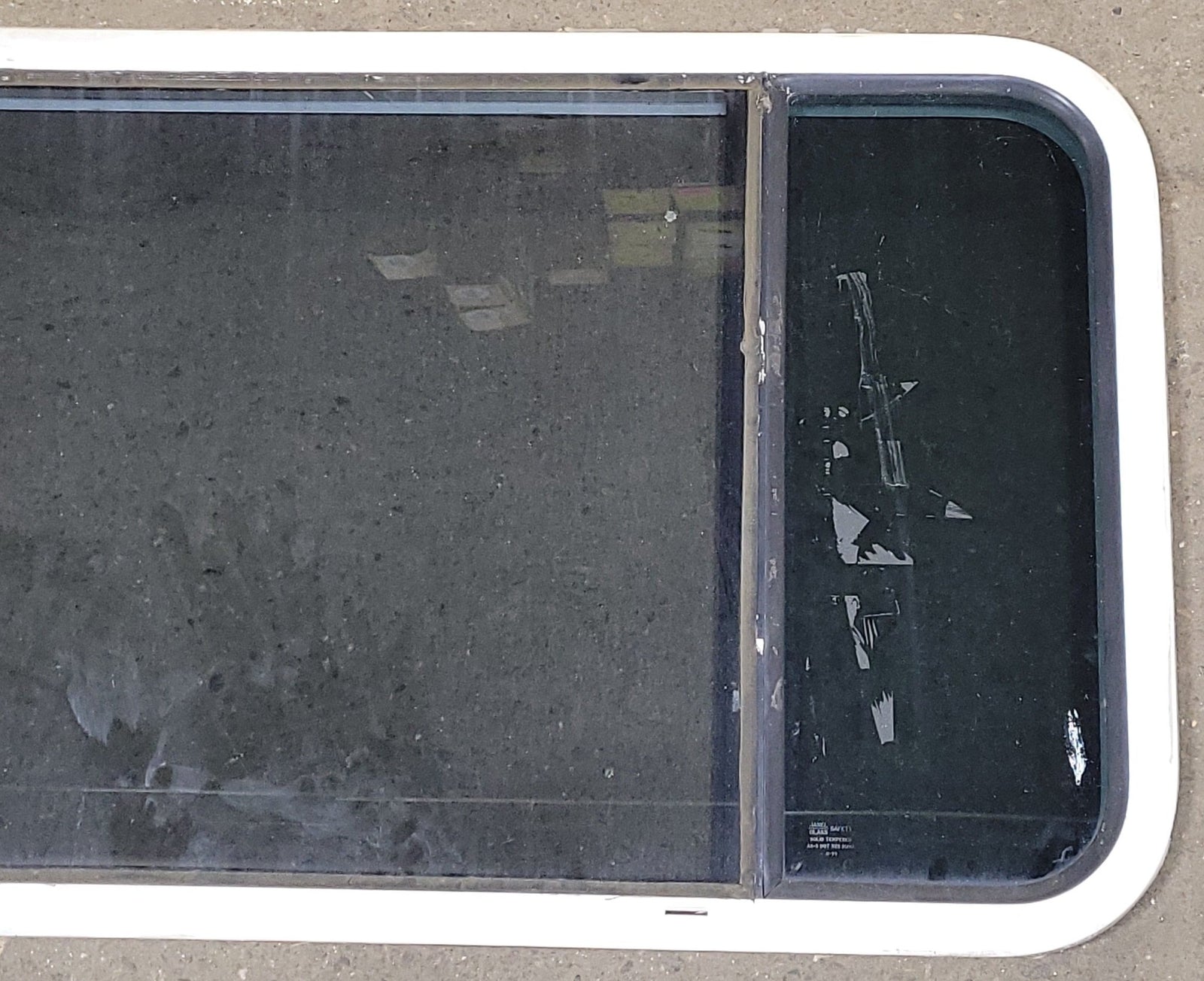 Used White Radius Non Opening Window : 47 1/2