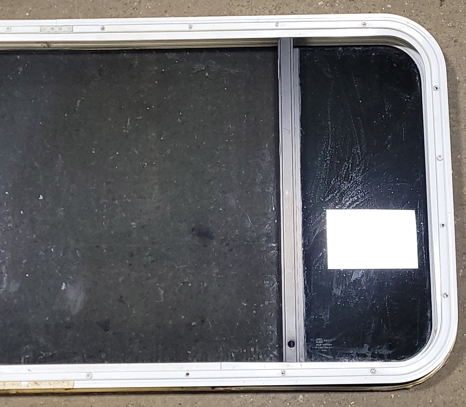 Used White Radius Non Opening Window : 47 1/2