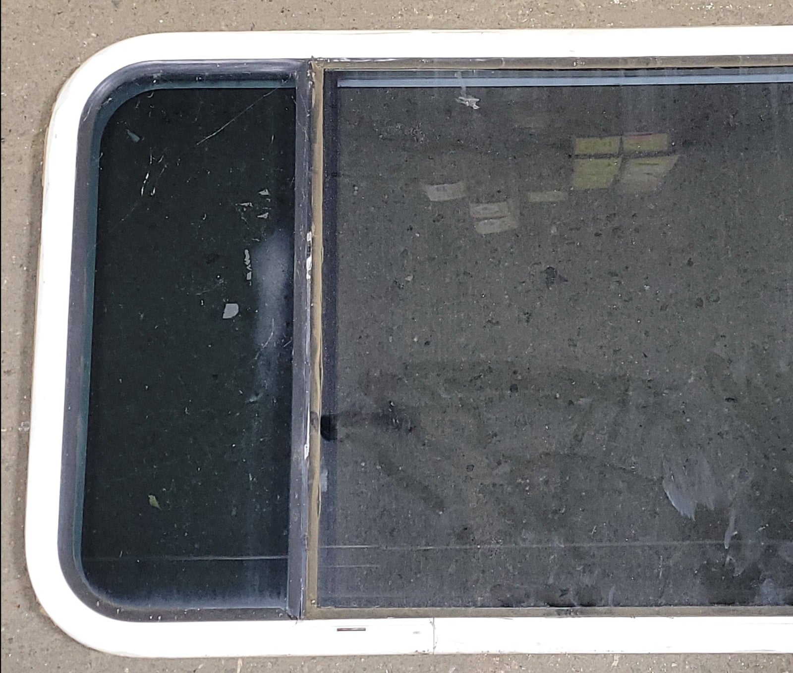 Used White Radius Non Opening Window : 47 1/2