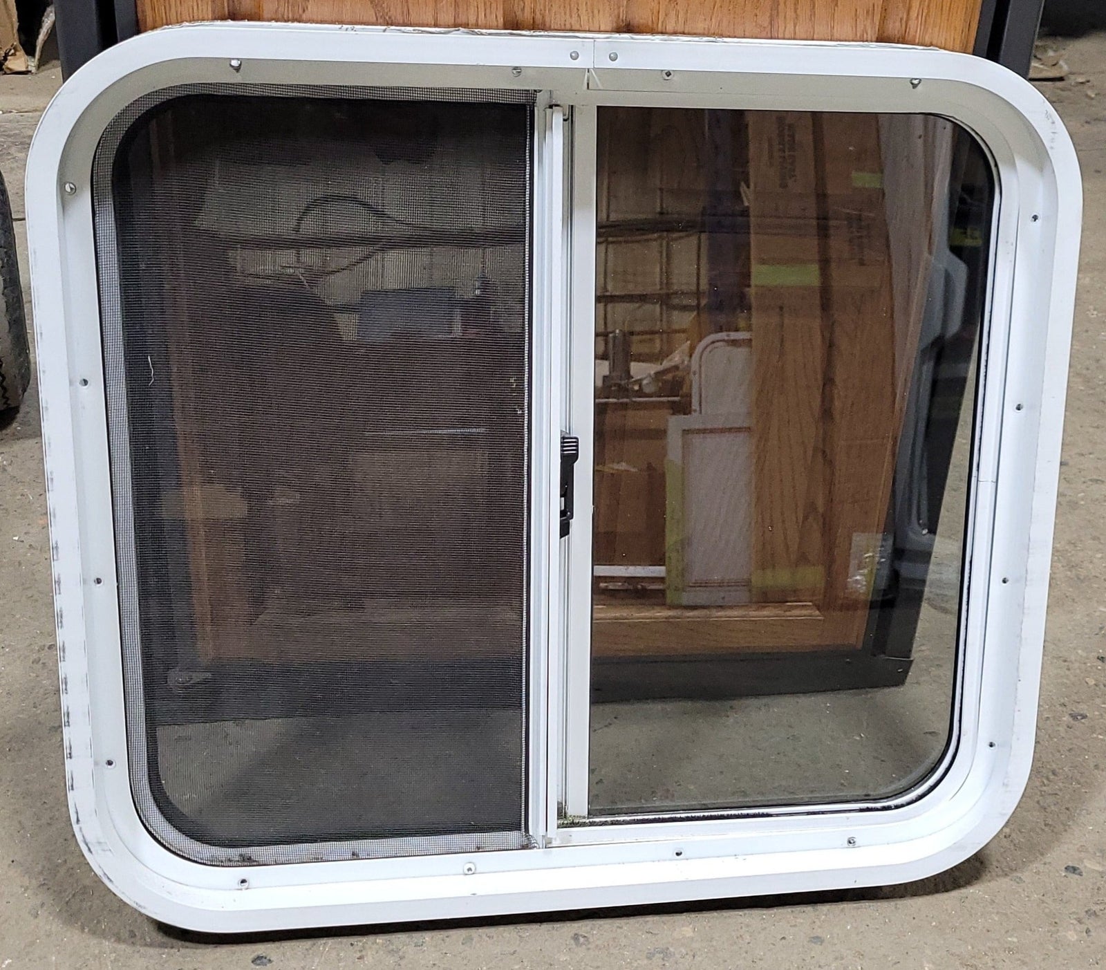 Used White Radius Opening Window : 21 3/4