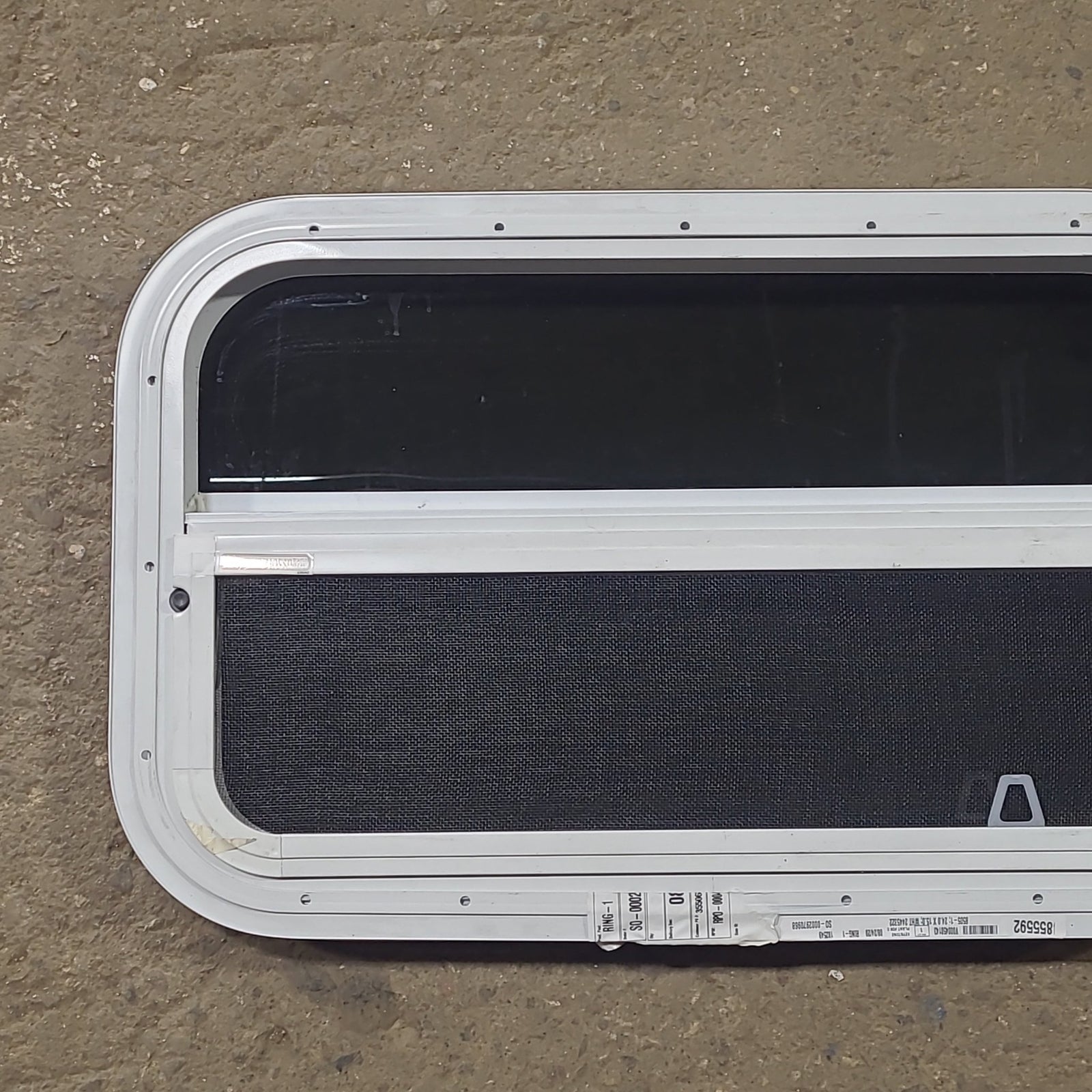 Used White Radius Opening Window : 23 1/2