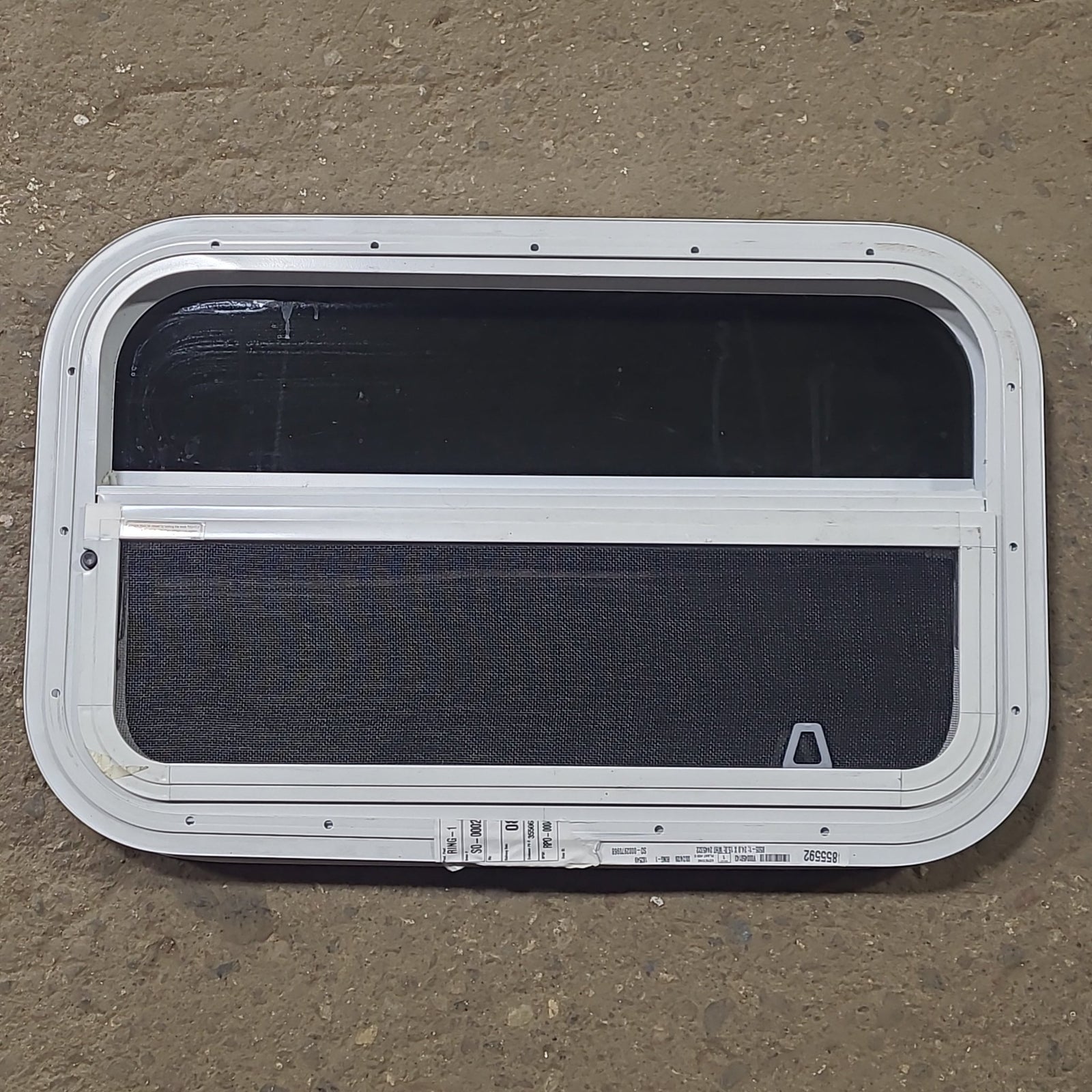 Used White Radius Opening Window : 23 1/2