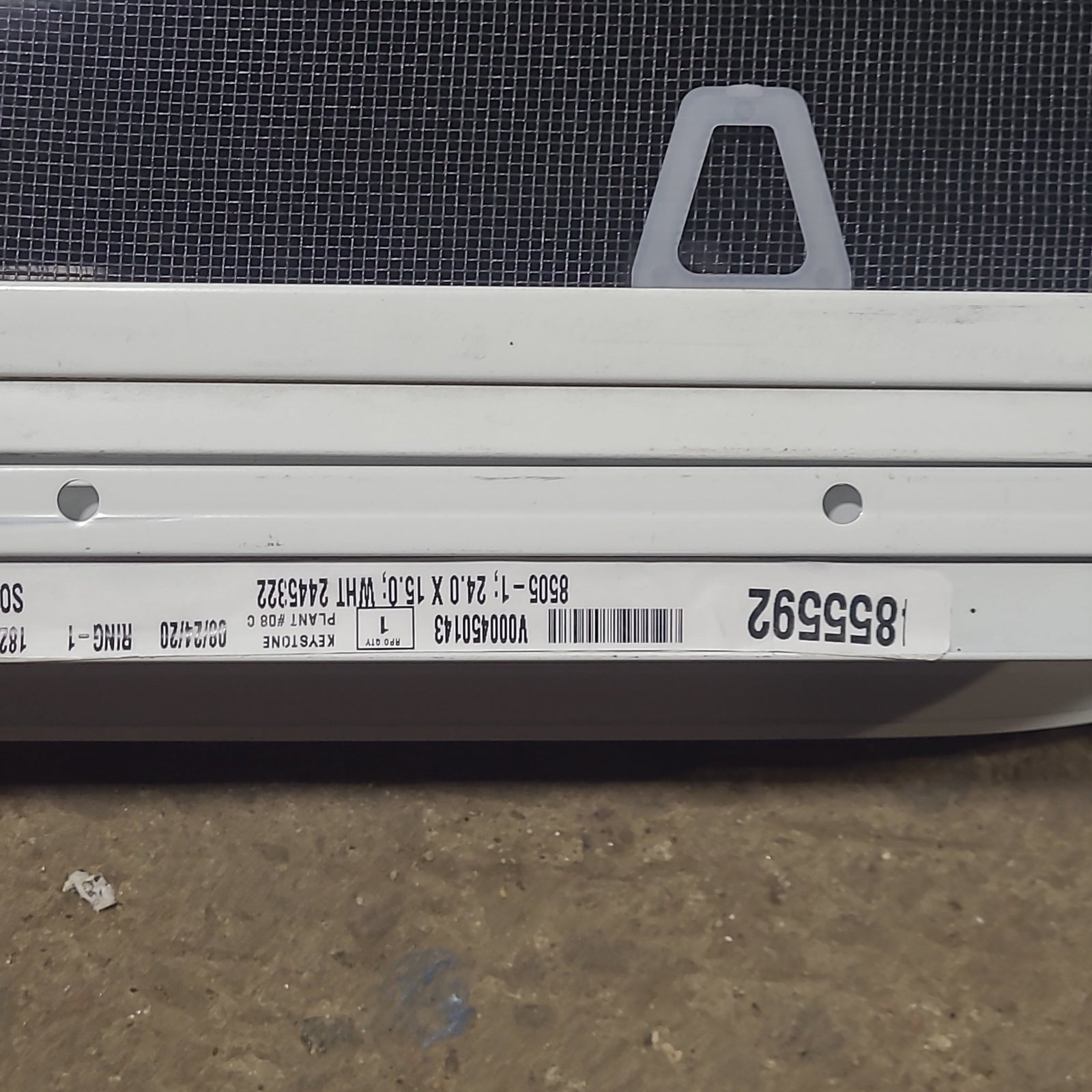 Used White Radius Opening Window : 23 1/2