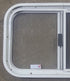 Used White Radius Opening Window : 23 1/2" W x 14 1/2" H x 1 7/8" D - Young Farts RV Parts