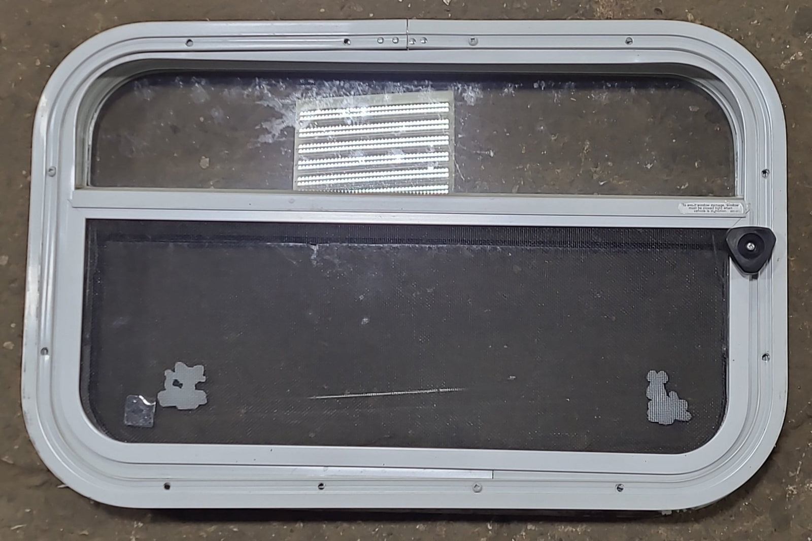 Used White Radius Opening Window : 23 1/2