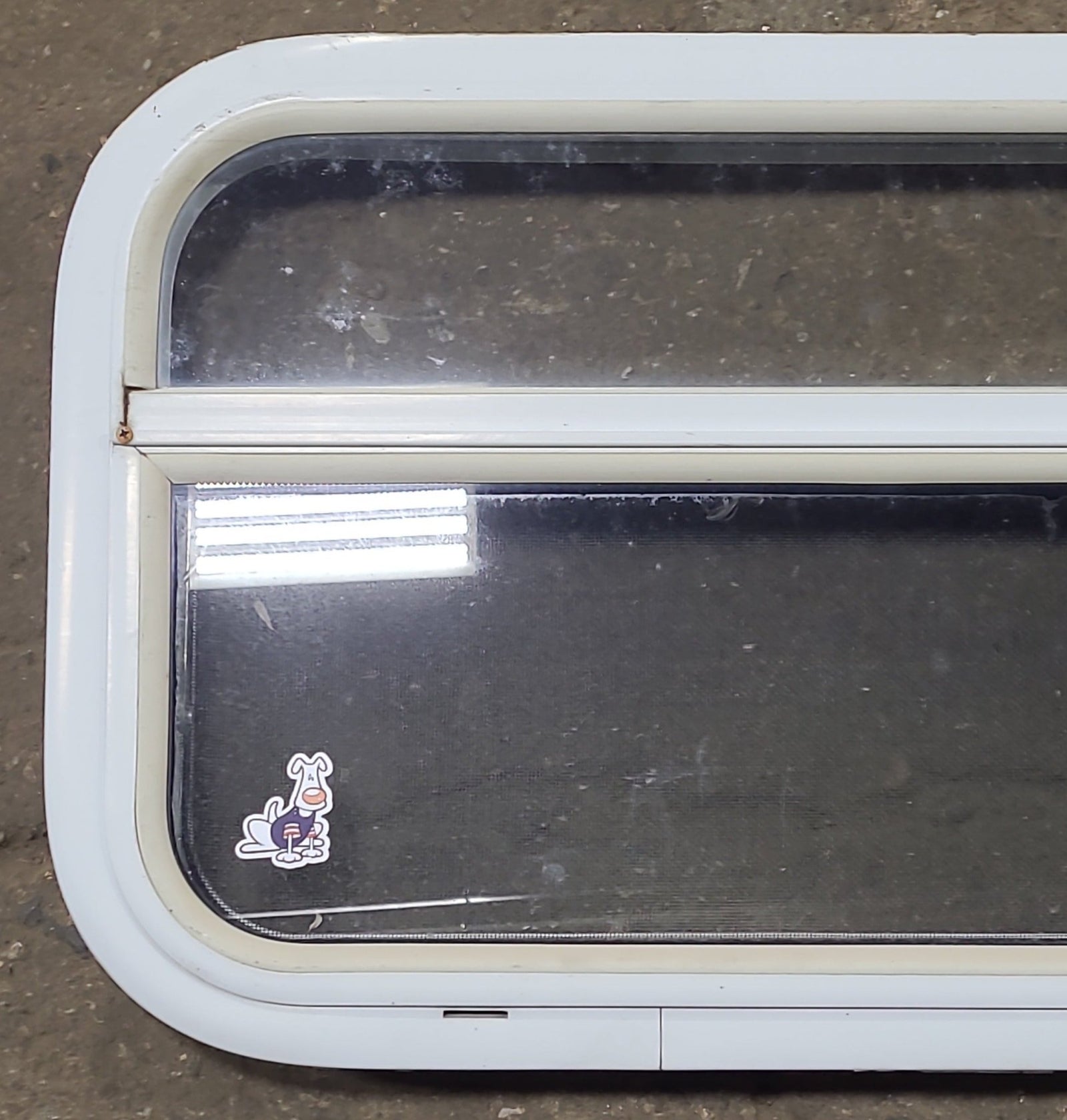 Used White Radius Opening Window : 23 1/2