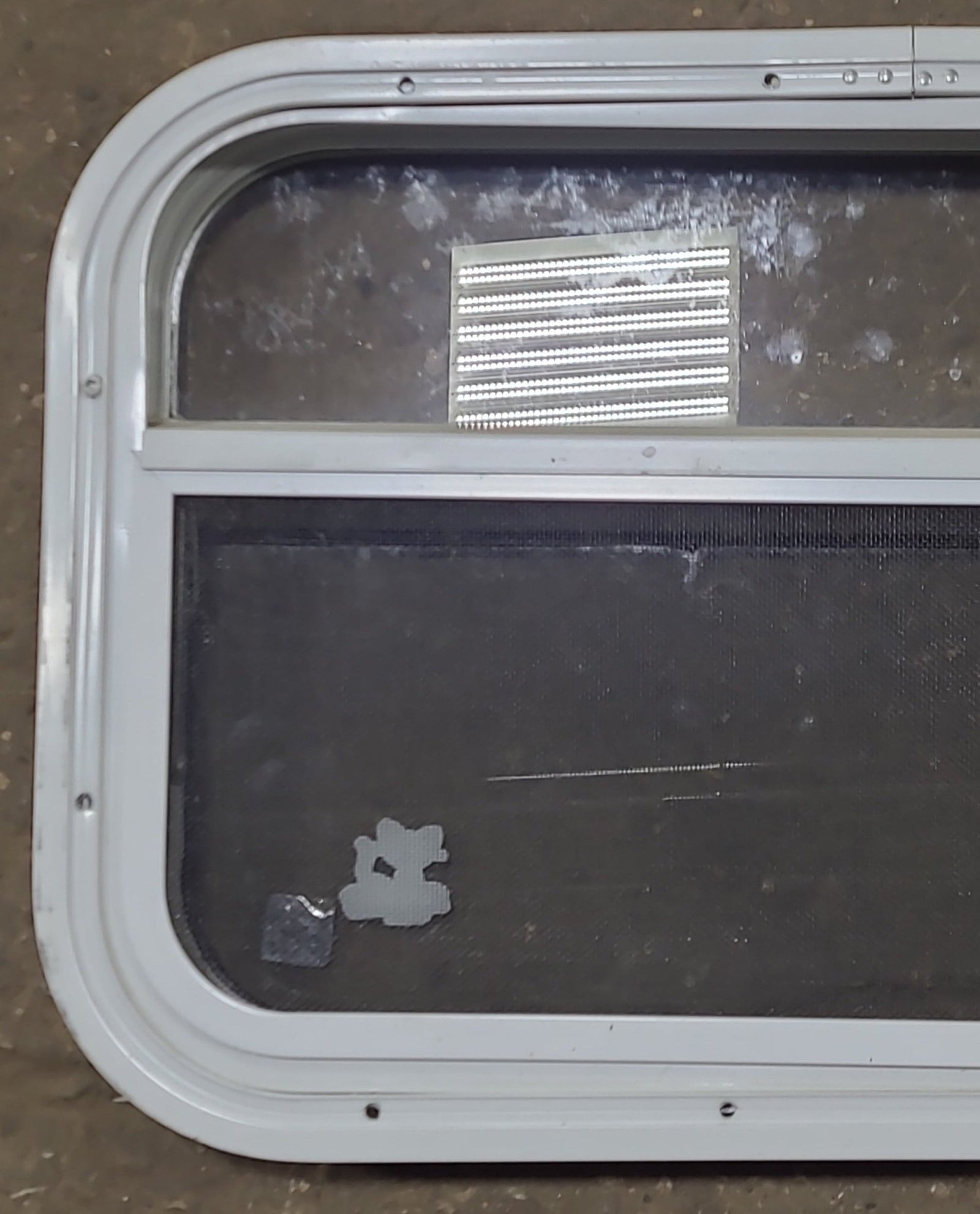 Used White Radius Opening Window : 23 1/2
