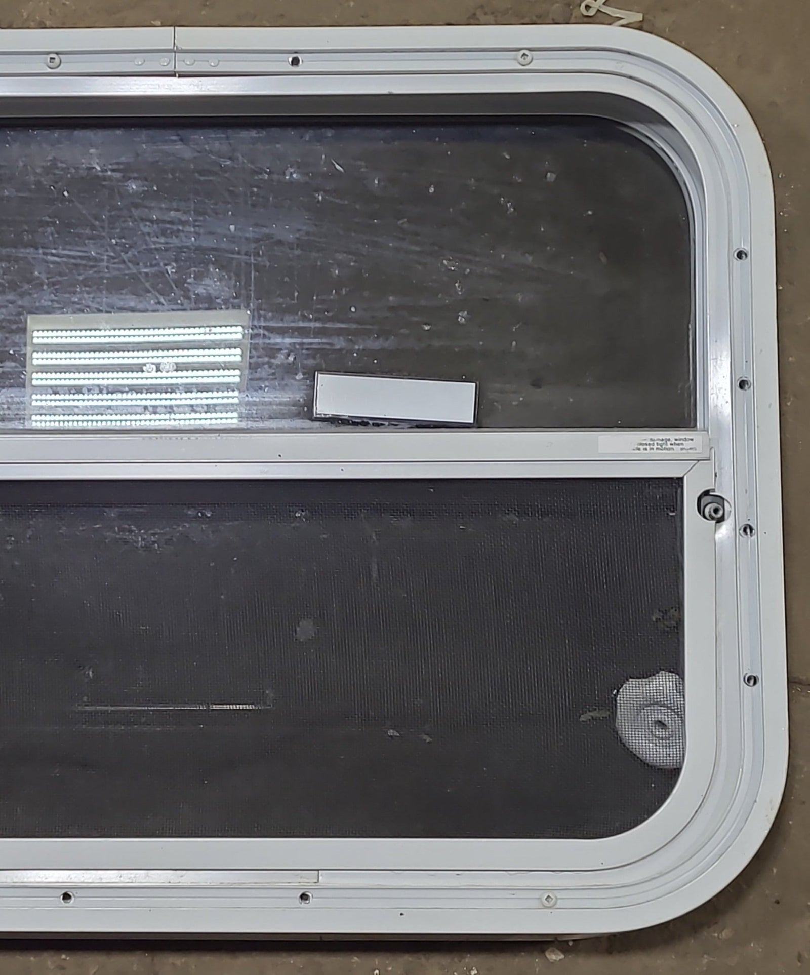 Used White Radius Opening Window : 23 3/8