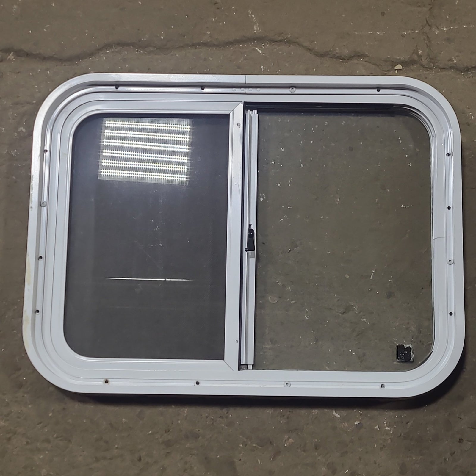 Used White Radius Opening Window : 24 1/4