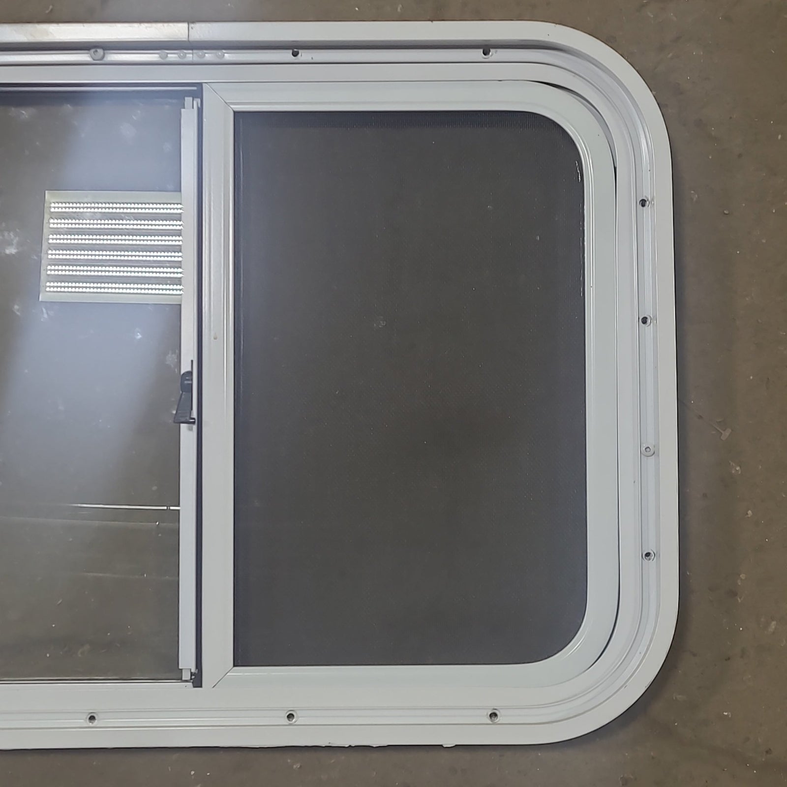 Used White Radius Opening Window : 24 1/4