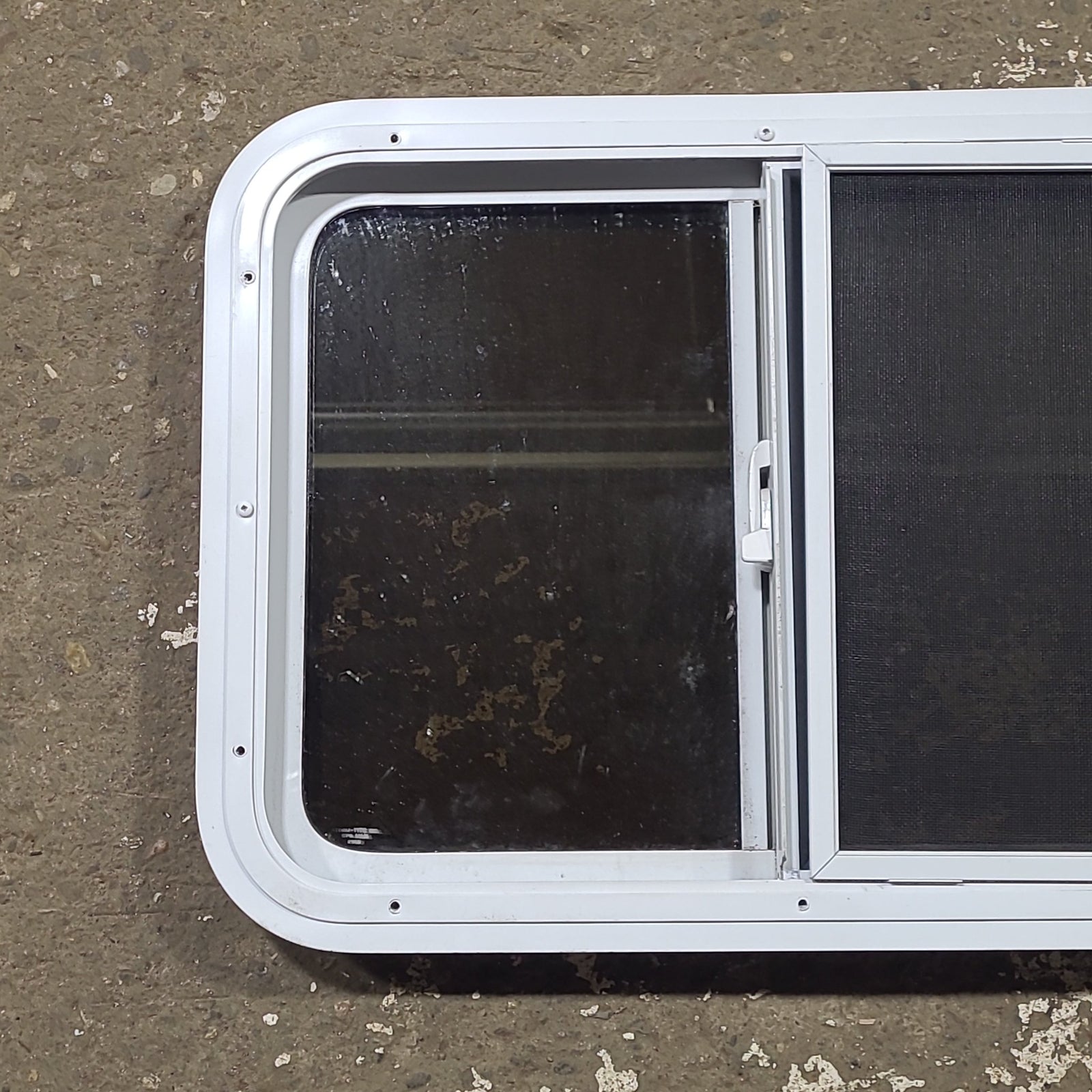 Used White Radius Opening Window : 24 1/4