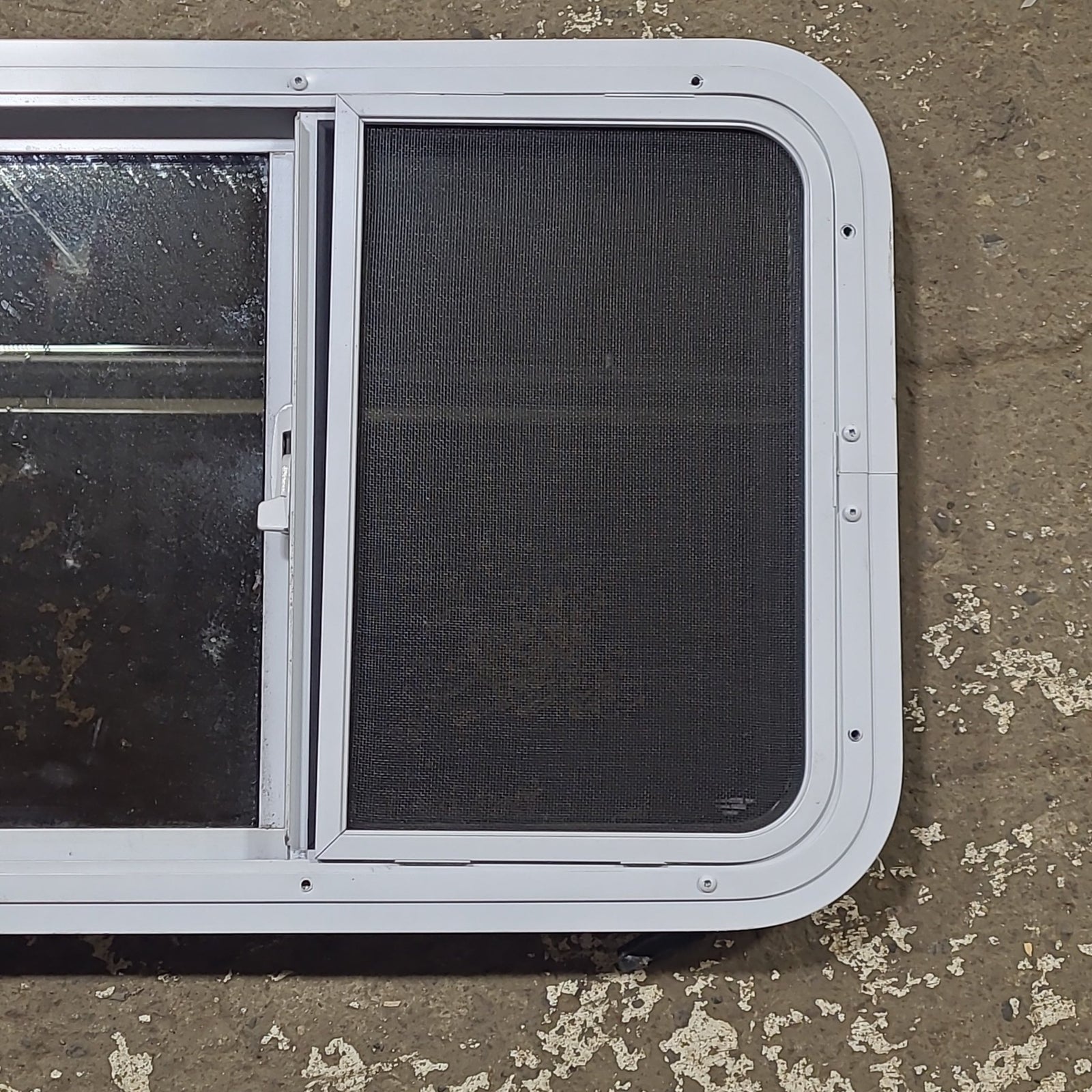 Used White Radius Opening Window : 24 1/4