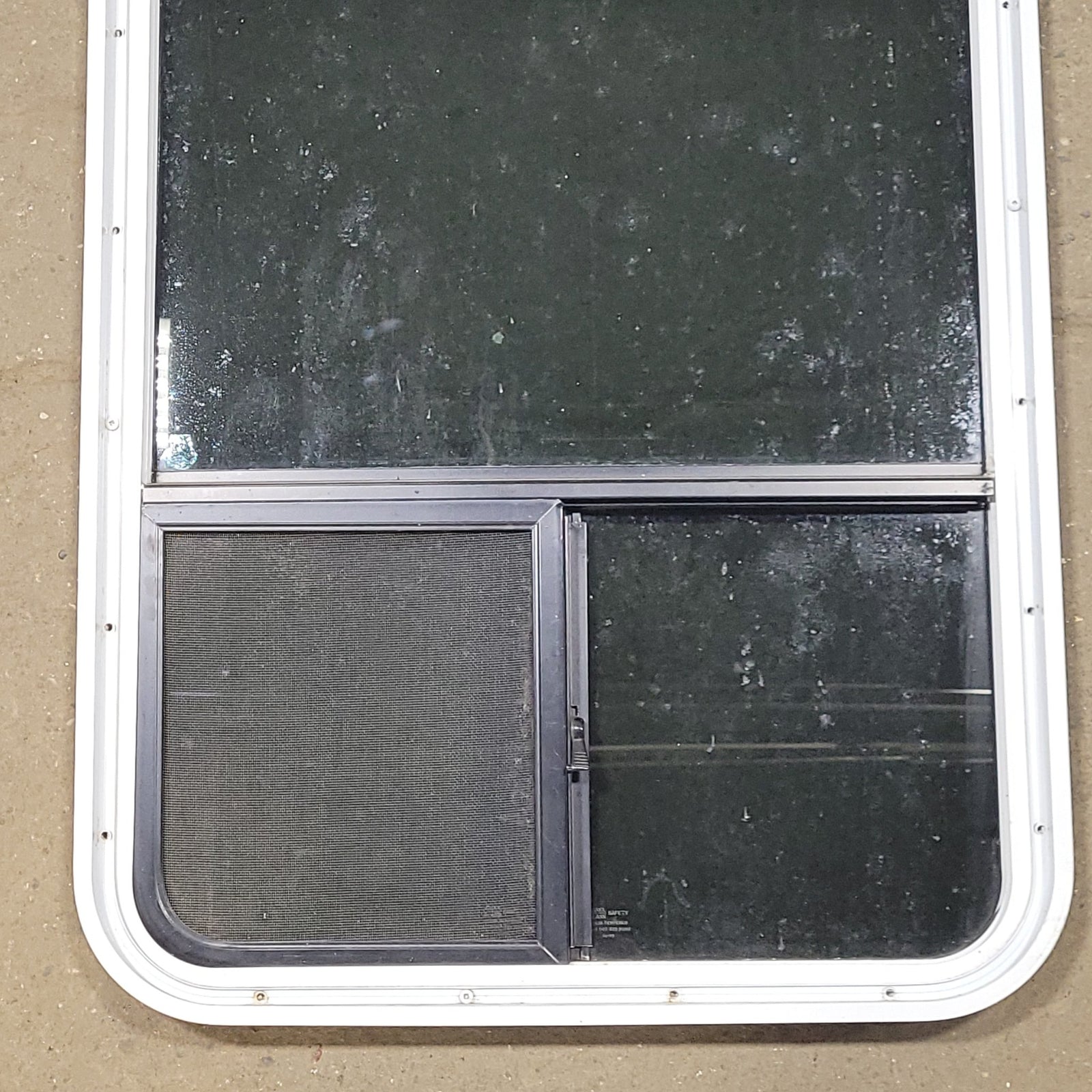 Used White Radius Opening Window : 24 1/4