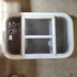 Used White Radius Opening Window : 24 X 15 X 2" D - Young Farts RV Parts