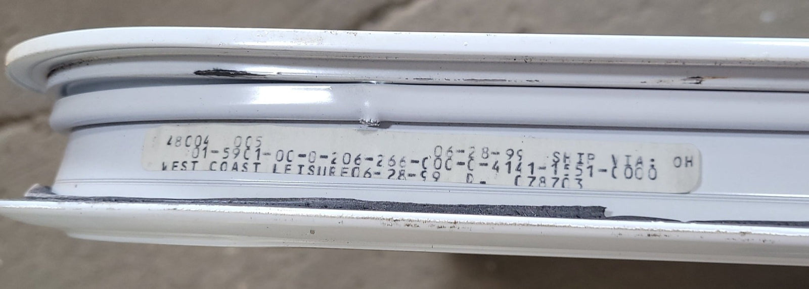 Used White Radius Opening Window : 26 1/2