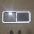 Used White Radius Opening Window : 36 1/4" W x 14 3/4" H x 1 3/4" D - Young Farts RV Parts