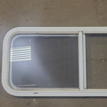 Load image into Gallery viewer, Used White Radius Opening Window : 36 1/4&quot; W x 14 3/4&quot; H x 1 3/4&quot; D - Young Farts RV Parts