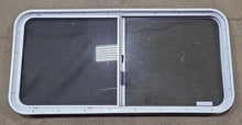 Load image into Gallery viewer, Used White Radius Opening Window : 45 1/4&quot; W x 21 1/2&quot; H x 1 3/4&quot; D - Young Farts RV Parts