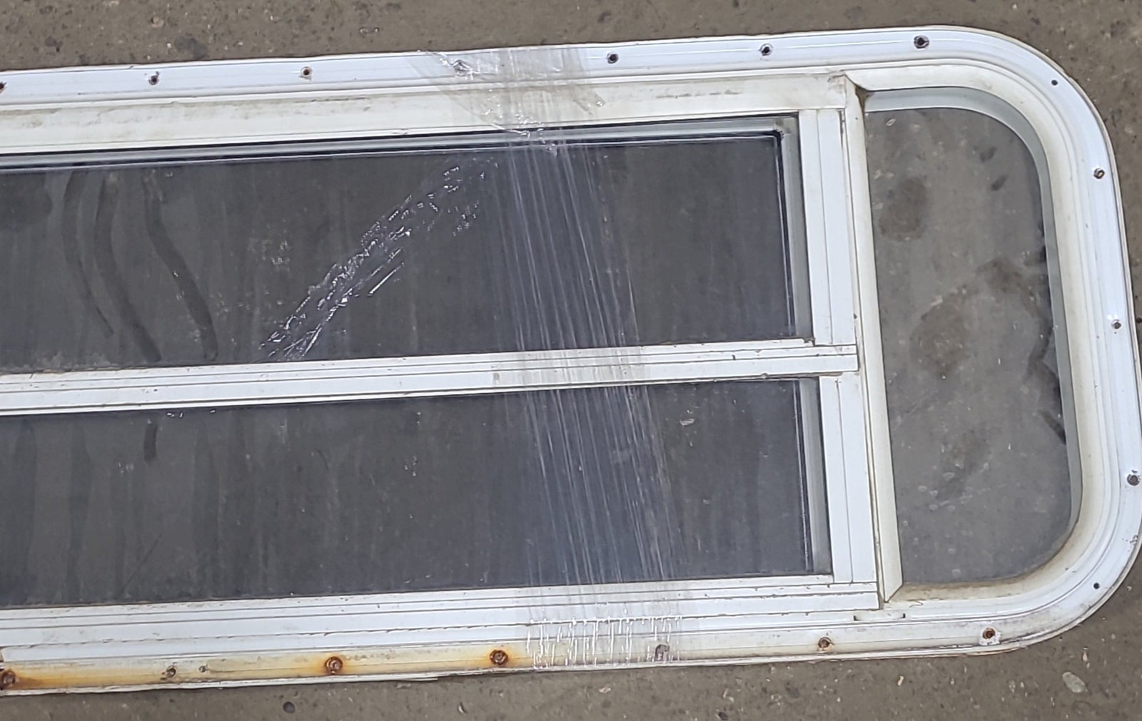 Used White Radius Opening Window : 48 1/2