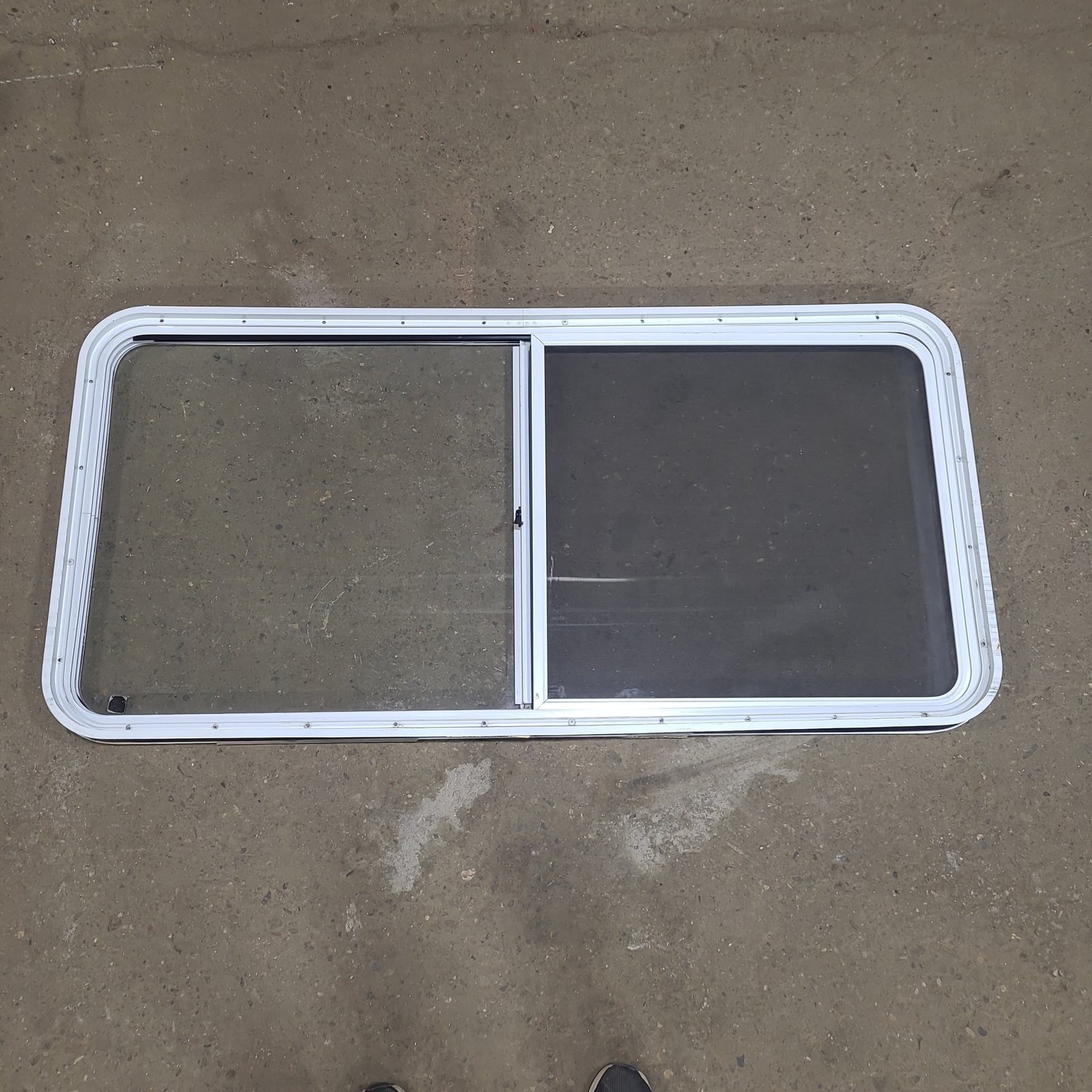 Used White Radius Opening Window : 54 1/4