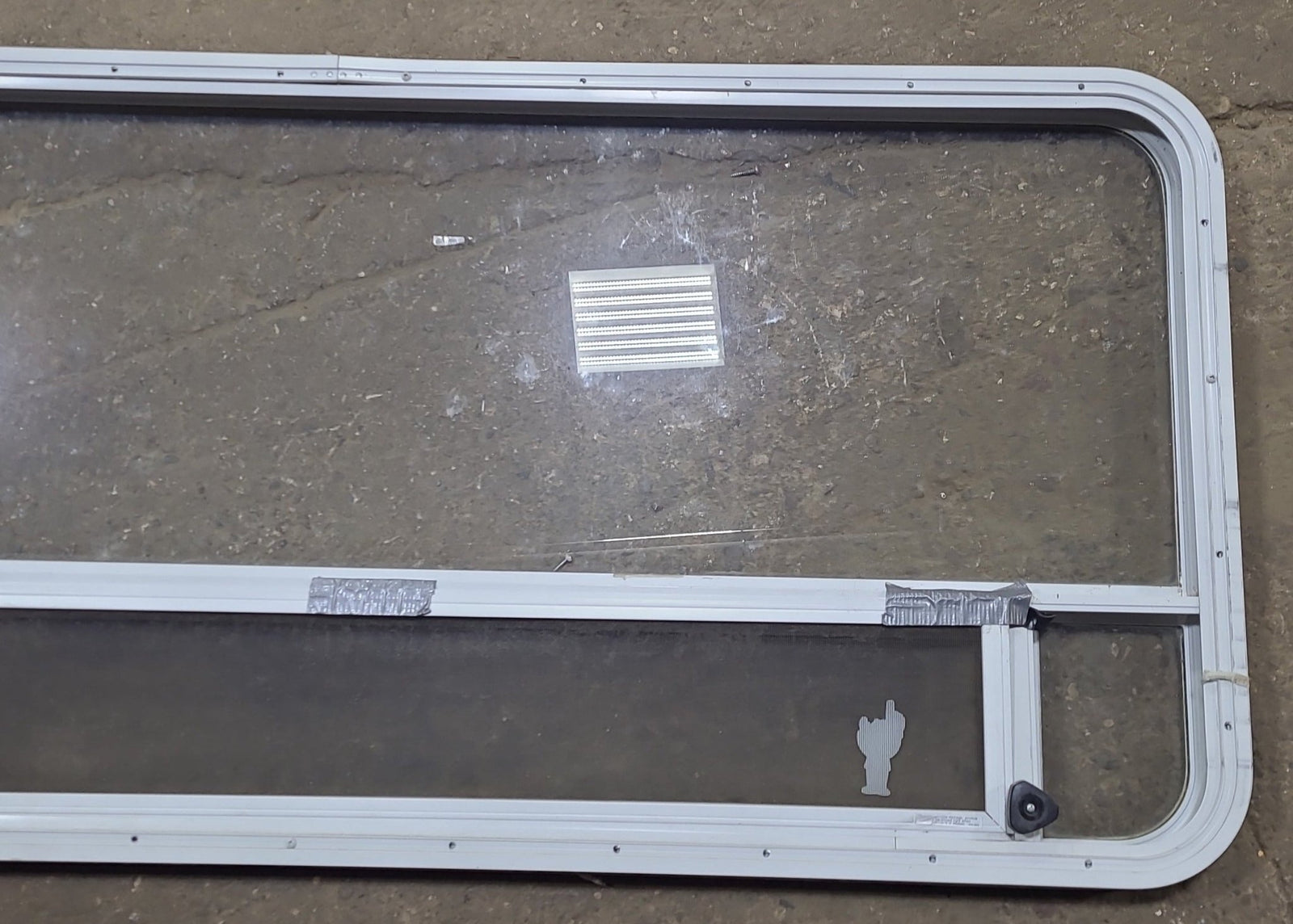 Used White Radius Opening Window : 59 1/2